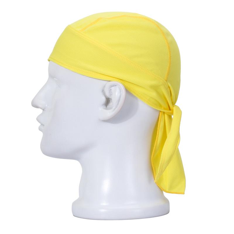 Fahrrad-Stirnband, schweißableitende Kappe, Fahrrad-Kopftuch, schnelltrocknende Sonnenschutzmütze, Kopftuch für Outdoor-Radfahren, Sport-Bandana 1PCS gelb