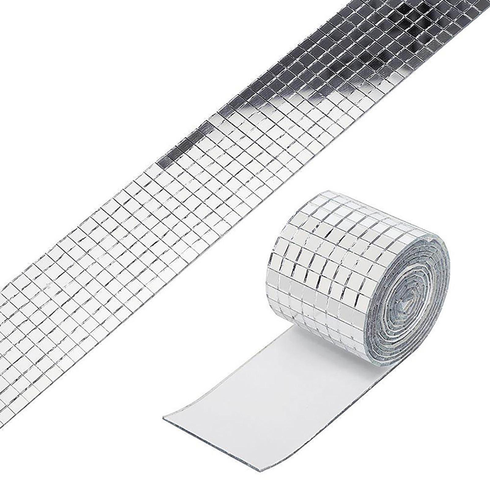 3PCS Spiegel Mosaik Fliesen Silber 1464 Körner Acryl Selbst Klebe 4x 100cm Spiegel Fliesen Aufkleber für