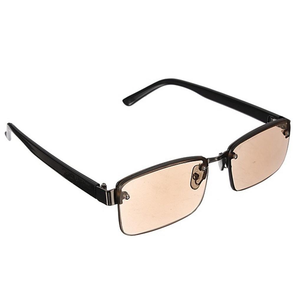 Brille Lesebrille Kristall Sonnenbrille Lupe Halbrand Unisex +1.0/+1.5/+2.0/+2.5/+3.0/+3.5 Brille Tragbares Bürozubehör +1.0 braun