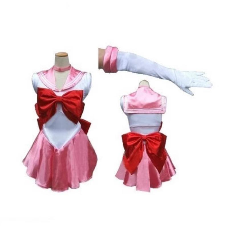 Halloween Anime Kostüm Erwachsener Sailor Moon Cosplay Kostüm Kleid Set Spieluniform M rosa