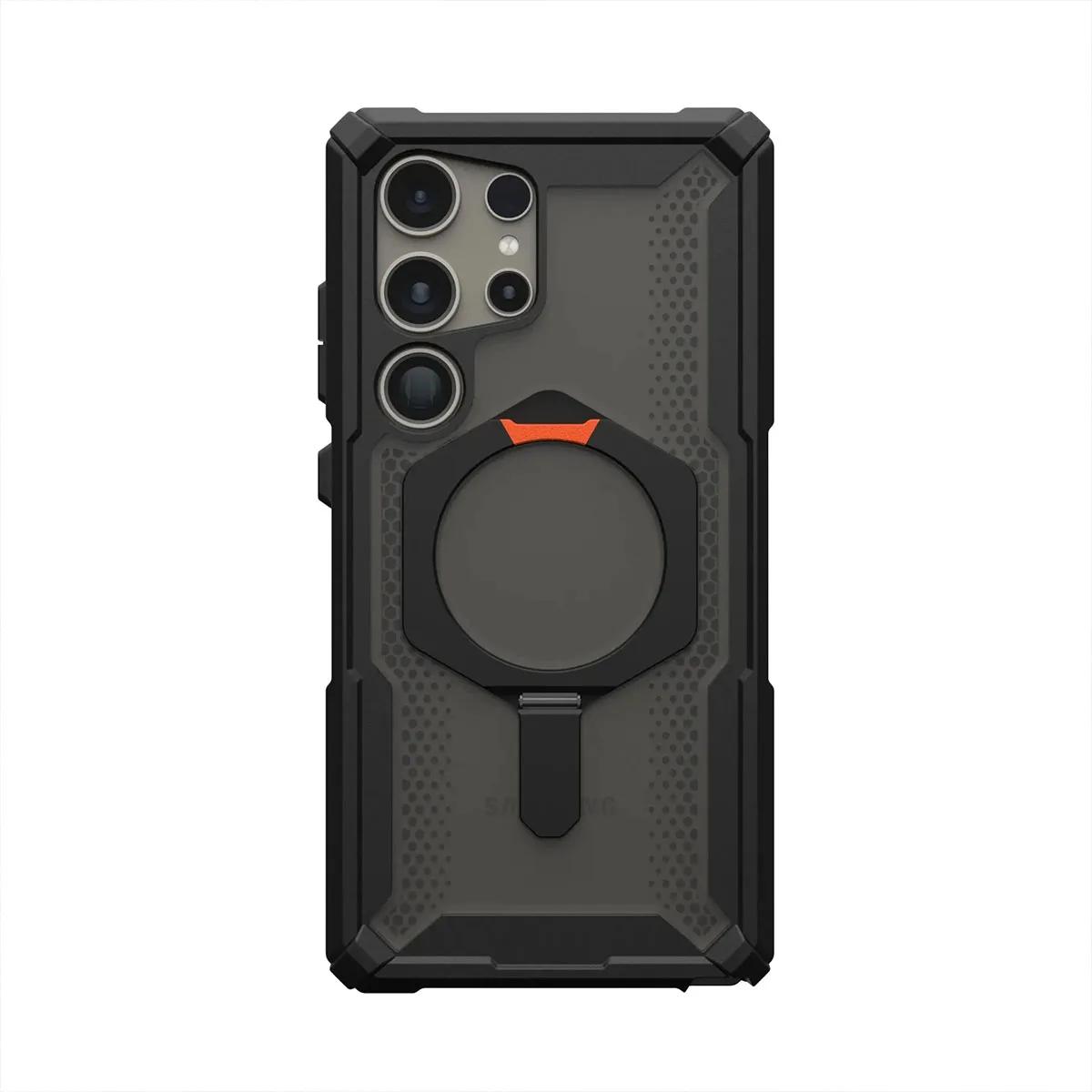 Plasma XTE Pro Origi Magnetische Kickstand-Hülle für Samsung Galaxy S25 S24 Ultra S23 Plus MagSafe Stoßfeste, robuste Panzerabdeckung For Galaxy S24 Ultra grau