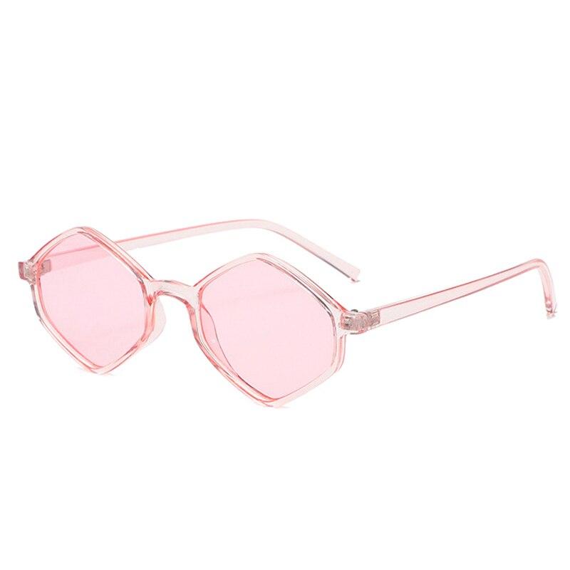 SO&EI Fashion Polygon Square Damen Sonnenbrille Retro Blau Rosa Shades UV400 Herren Trendy Sonnenbrille