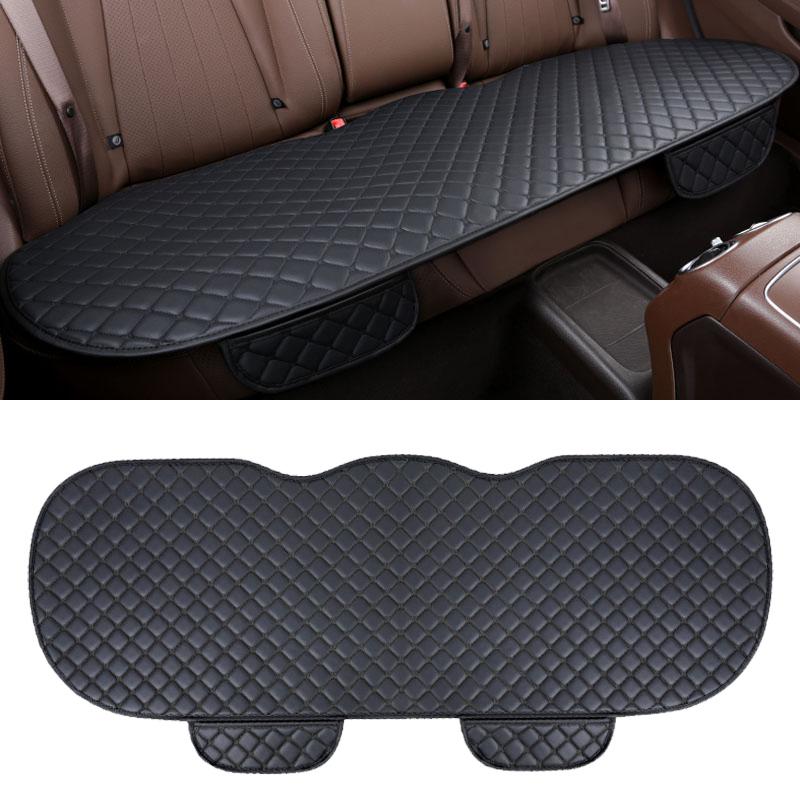 Luxus-Auto-Leder-Sitzbezug, schwarzer Auto-Kissenbezug, universelles Auto-Kissen, Autoteile 1 Pack Rear Seat schwarz