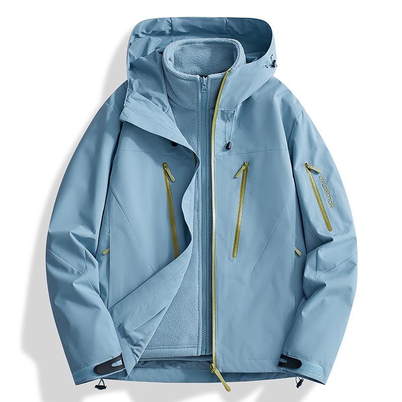 Damen 3-in-1-Skijacke, wasserdicht, winddicht, Winter-Schneemantel, Snowboardjacke, warmer Regenmantel S navy blau