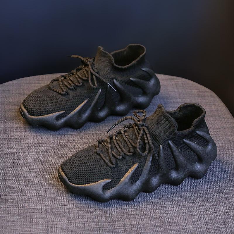 Paar stoßdämpfende Kokosnuss-Schuhe Damen 2025 Frühling Fitness atmungsaktiv Explosion Krake Laufen Sport Damen Schuhe einzelne Schuhe 37 schwarz