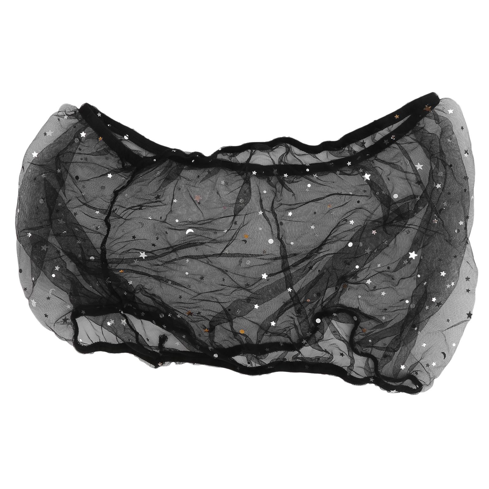 Vogelkäfig-Netz Staubdicht Vogelkäfig-Zubehör Käfigabdeckungen mit Stern- und Monddekor(Schwarz ) schwarz
