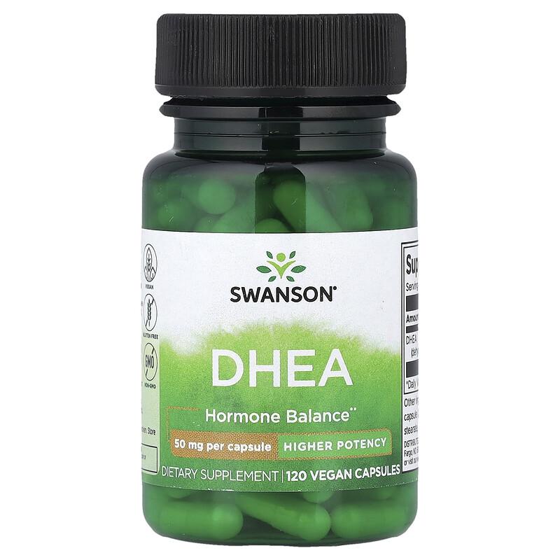 DHEA, Höhere Dosierung, 50 mg, 120 Vegane Kapseln
