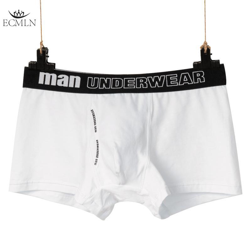 Herren-Boxershorts, modische Baumwollshorts, atmungsaktive Slips in Übergröße, weich und bequem, Herren-Boxershorts mit Beutel, Boxerunterhose L weiß