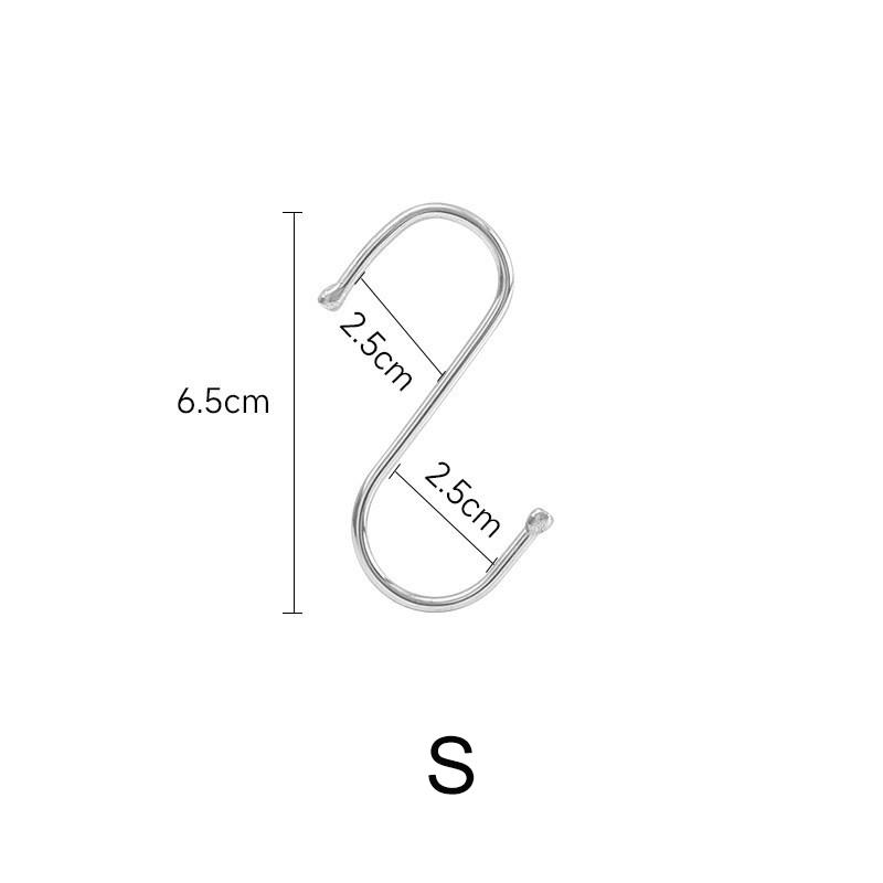 10 Stück S-Haken aus Edelstahl mit scharfer Spitze, Haken zum Aufhängen von Utensilien, Fleisch, Kleiderbügel, für Metzgerei, Küche, Backutensilien 10pcs S