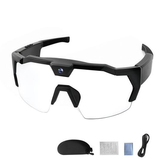 4K POV Brille Intelligente Baseball-Sonnenbrille mit Kamera Fotos Audios Videos Aufnahme Leichtgewicht Herren Damen Kamera Tragbare Brille C