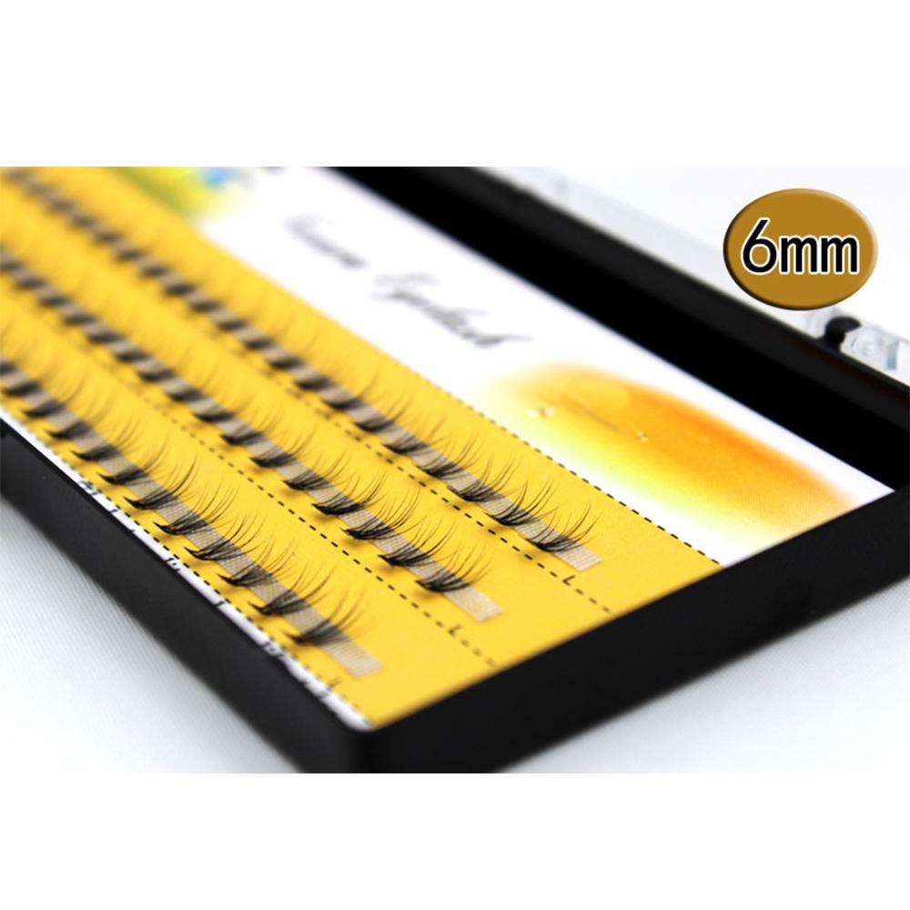 1 Set 3D Individuelle Cluster Gefälschte Wimpern Streifen Wimpern Verlängerung Permanent Weiches Licht Falsche Wimpern 6mm