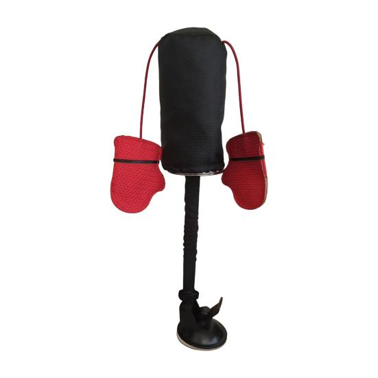 Katzen-Boxsack-Spielzeug mit Handschuhen, interaktiver Mini-Boxsack für Katzen und Kätzchen, Spielspielzeug, Haustier-Teasing-Beutel schwarz