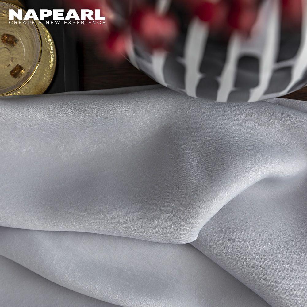 1PC Napearl Tüll schiere einfarbig Vorhang weiche moderne Fenster Tüll Vorhang für Wohnzimmer Home Decor W100cm x L130cm grau