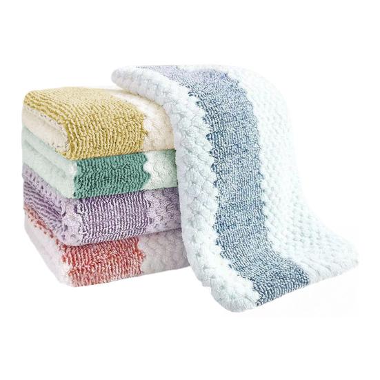 5 Teile/satz Küche Handtücher Super Weichen, Saugfähigen Korallen Samt Handtücher Zufällige Farben Sanfte Mikrofaser Lumpen 5pcs