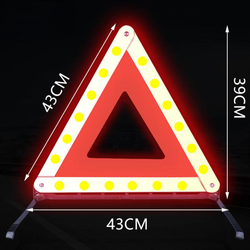 Auto-Stativ-Warnschilder, reflektierende, faltbare Auto-Gefahrenschilder, Auto-Fehler-Parkwarnschilder, praktische, notwendige Auto-Versorgungsmaterialien 43cm×39cm rot
