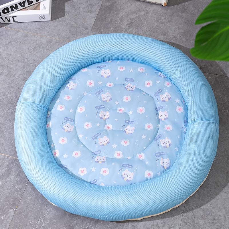 Haustier Vier Jahreszeiten Katzenstreu Sommer Kühlstreu Atmungsaktive Teddy Hundestreu Sommer Welpen Hundematte Katzenbett Hundebettwäsche M 50cm
