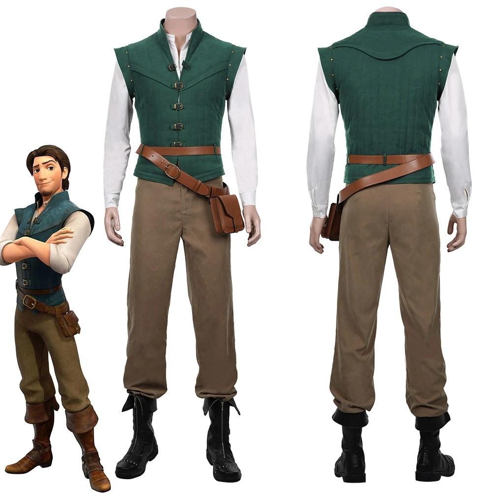 Flynn Rider Rapunzel Verwirrt Cosplay Kostüm Erwachsener Karnevalsuniform Halloween Anime Halloween Kostüme XXXL black