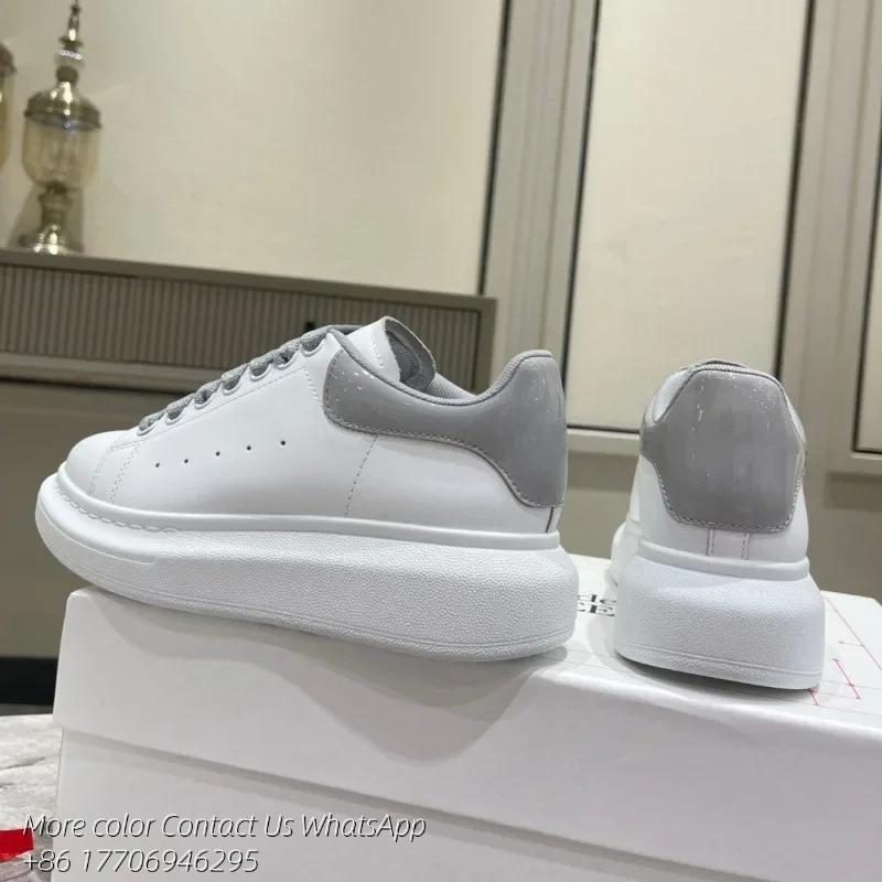 Designer Schuhe Mc quen Sneaker Plateau Sohle Sneaker Leder Sneaker Herren Damen Trainer Gummi Plateau Sohle Schuhe 45 armee grüne