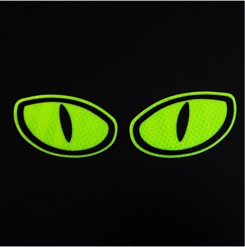 2 stücke Wasserdichte Auto Teile Sicherheit Zeichen Warnband Stoßstange Aufkleber Auge Aufkleber Reflektierende Aufkleber Auto Aufkleber Aufkleber ZPG gelb