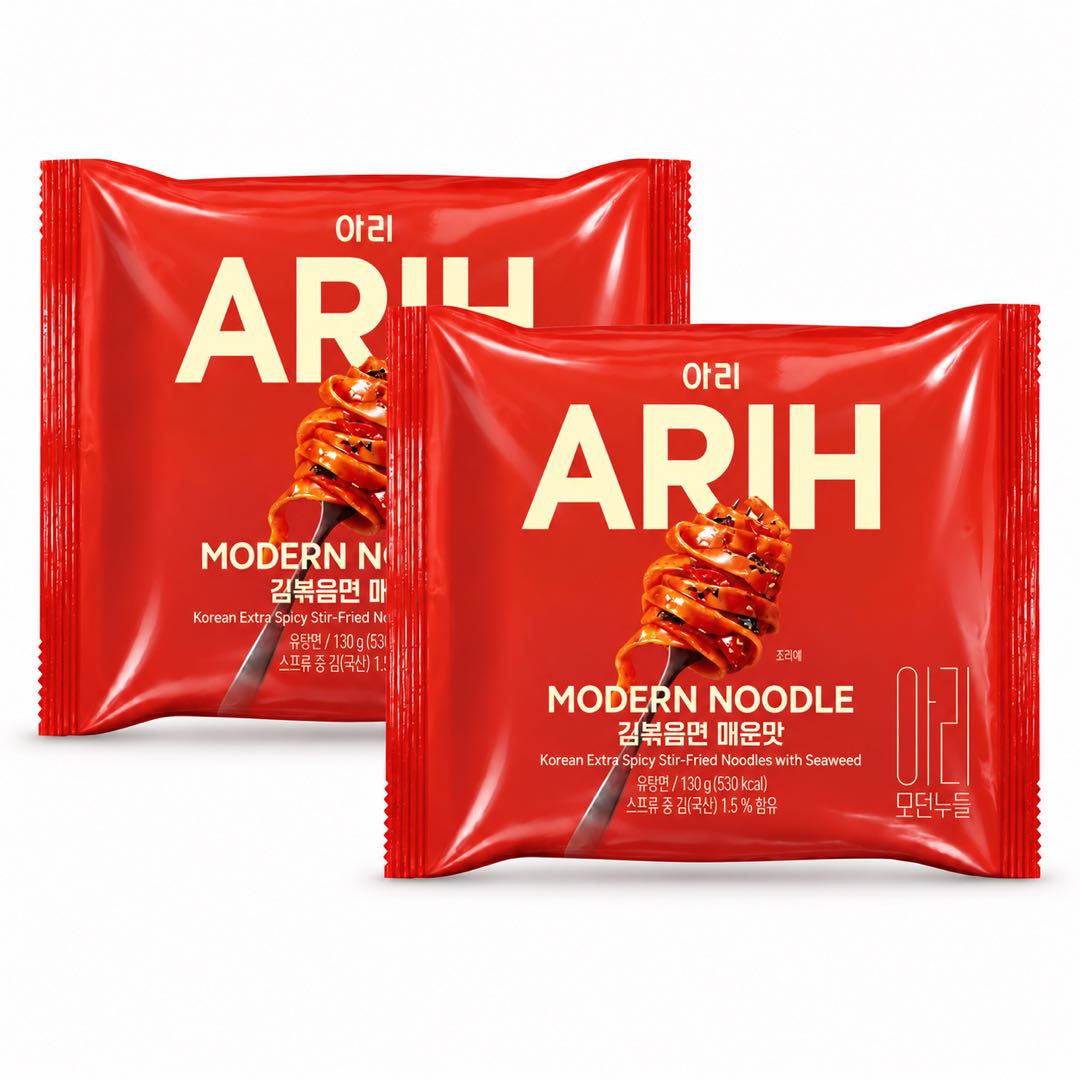 BTS Kollaboration PALDO ARIH Moderne Nudeln Gebratene Nudeln Scharfer Seetang Geschmack 130g #Spicy Seaweed Flavor*2bag