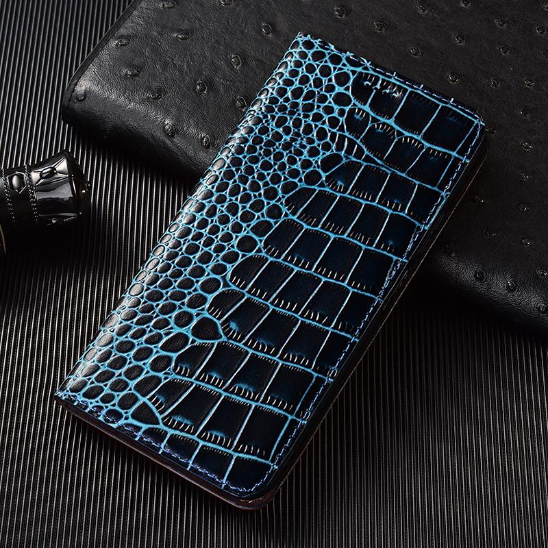 Krokodil Echtes Leder Klapphülle Für iPhone 7 8 Plus X XS XR 11 12 13 14 15 16 16E Pro Plus Max Brieftasche Handyhüllen Abdeckungen iPhone 14 Plus blau