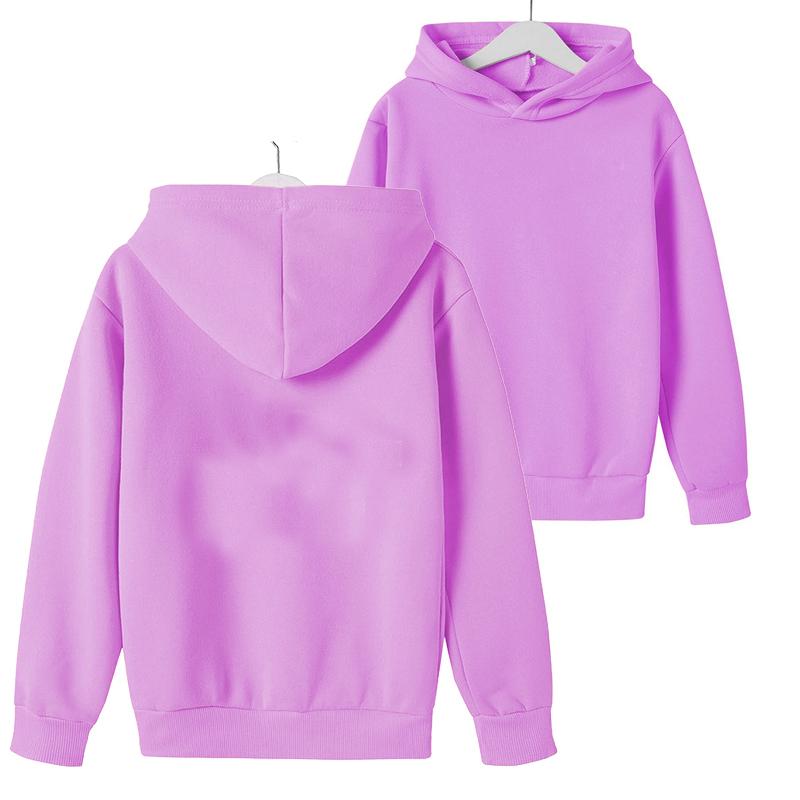Mode kinder jungen Hoodies 2021 Frühling Herbst Mädchen Beiläufige Hoodies Sweatshirts kinder Einfarbig Hoodies Sweatshirt Tops Neue 160 violett