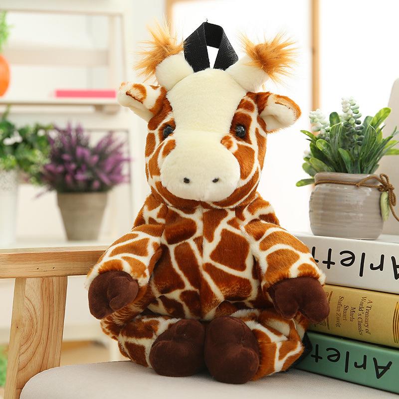 40cm Plüsch Cartoon Tier Rucksack Stofftier Zoo Tier Doppelschultertasche Geldbörse Einkaufstasche Plüschtier Geschenk 40cm backpack