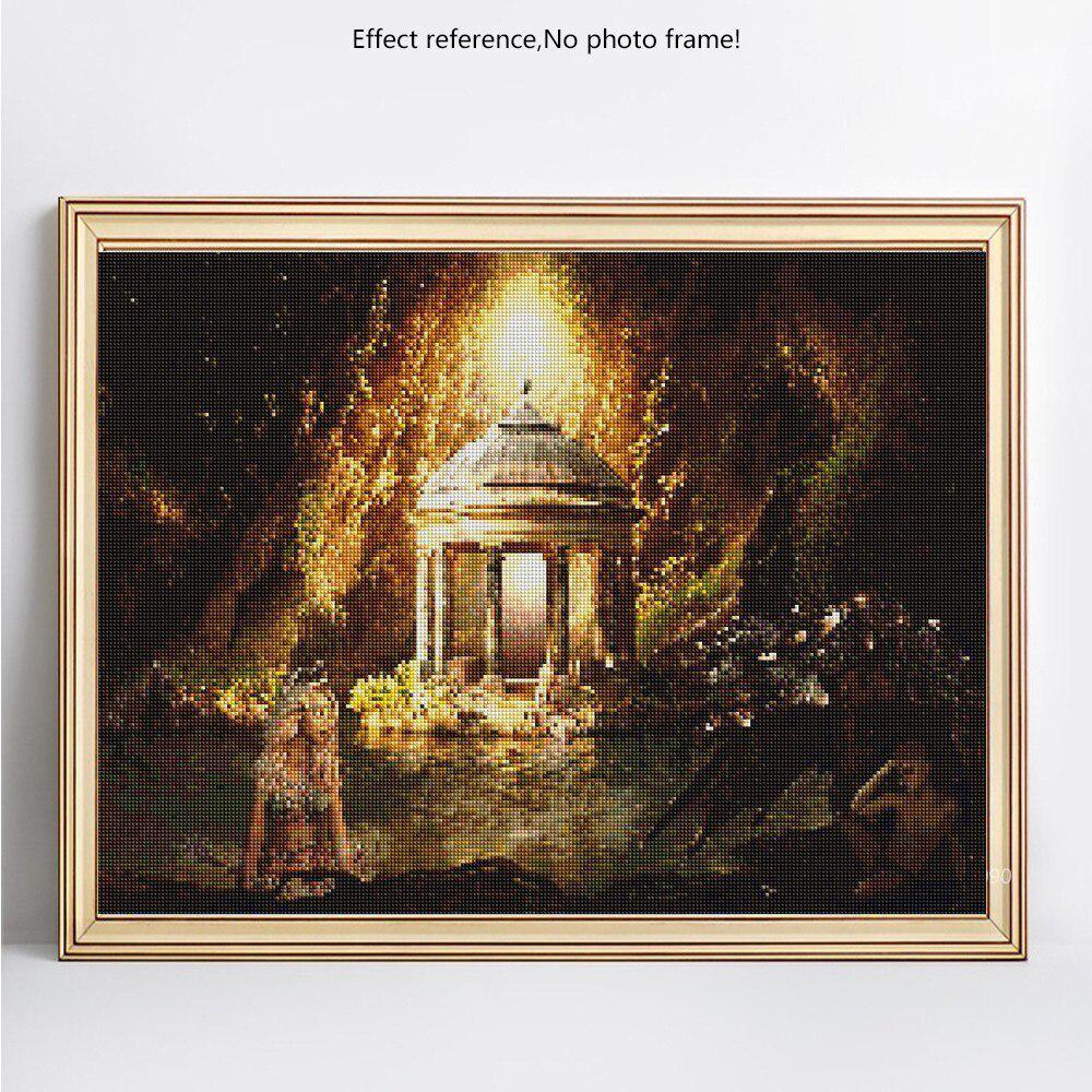 Diamond Painting Dame Kreuzstich Handarbeit Diamantstickerei Natur Heimdekoration 20X30