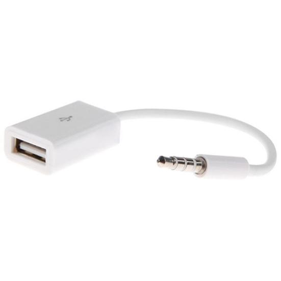 Auto MP3 3,5 mm Stecker AUX Audio Stecker Buchse auf USB 2.0 Buchse Konverter Kabel