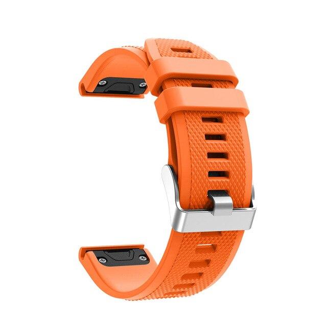 Schnellverschlussarmband aus Silikon für Garmin Fenix ​​6 6S 6X Pro 5X 5 5S 3 3HR Forerunner 935 945 22mm For Garmin S60 orange