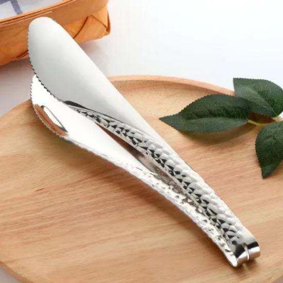 Gold Brot Clip Rose Goldene Lebensmittel Zange Schwarz Grill Buffet Salat Steak Clevere Tong Bar Servieren Klammer Küche Zubehör 20cm beige