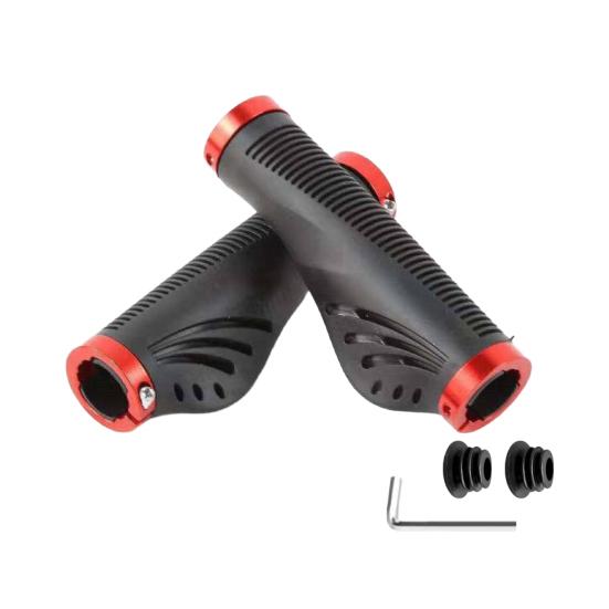 1 Satz Fahrradlenkergriffende Ergonomisch Rutschfest Universal MTB Rennrad Mountainbike Lenkergriffabdeckung Ersatz Fahrradzubehör rot