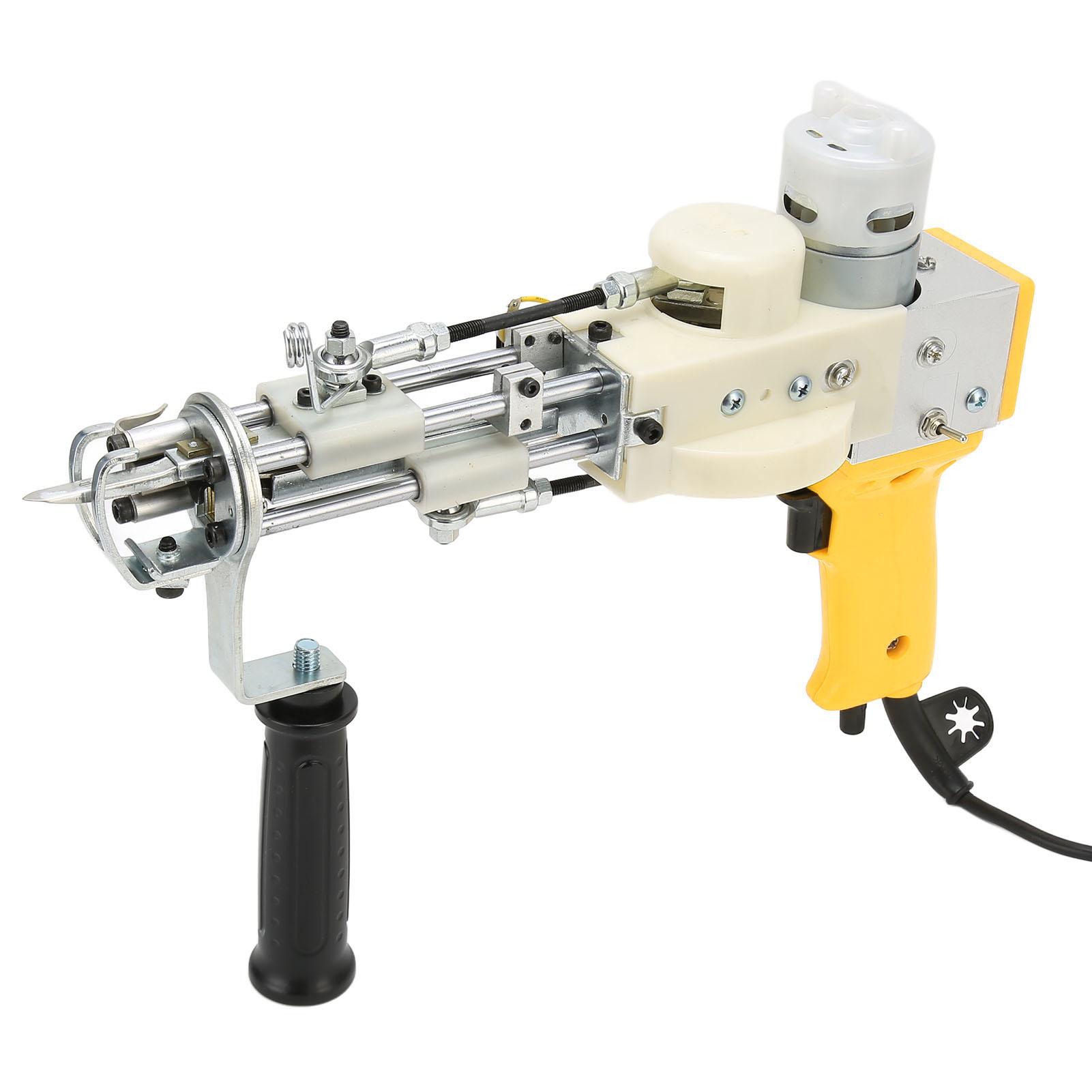 2 in 1 Teppich-Tufting-Maschine Einstellbare Geschwindigkeit Handgefertigt DIY Elektrische Teppichpistole Maschine 100-240V UK Plug