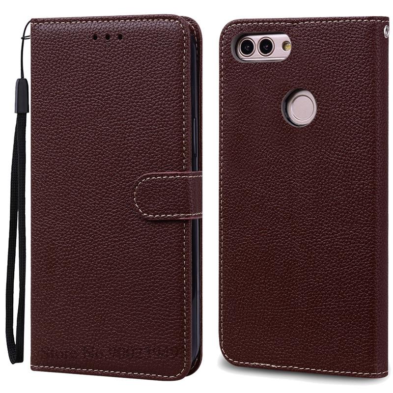 Für Huawei P Smart 2018 Fall FIG-LX1 Leder Brieftasche Flip Fall Für Huawei P Smart Fall FIG-LX1 5,65 zoll Fall coque Fundas Shell P Smart 2018 FIG-LX1 kaffeebraun
