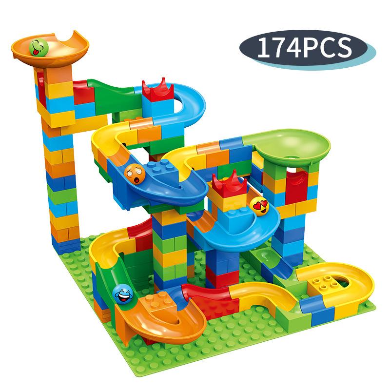 88-514 Teile Murmelbahn Laufblöcke Labyrinth Kugelbahn Spielzeug Kompatibel Stadt Bauen Trichter Rutsche Spielzeug DO-IT-YOURSELF Bausteine Spielzeug