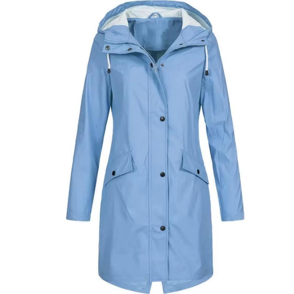 Wasserdichter Regenmantel Lange Regenmäntel Jacke Wasserdichte Regenmäntel Feminina Geschenke Outdoor Fahrradfahren Bergsteigen Jacken Damen XXXXXL blau
