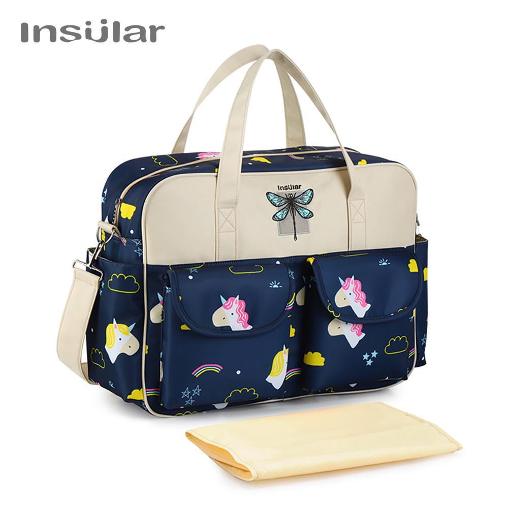 Baby-Wickeltasche, Umhängetasche, Handtasche, große Kapazität, für Mama, Windel, Stilltasche, Tragetaschen, Reisen Rainbow Horse