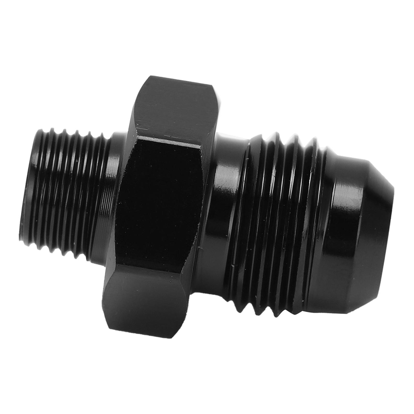 Gerader Kraftstoffleitungsanschluss 6AN auf 18NPT 6061?T6 Aluminium Adapter Verbinder Schwarz Autozubehör