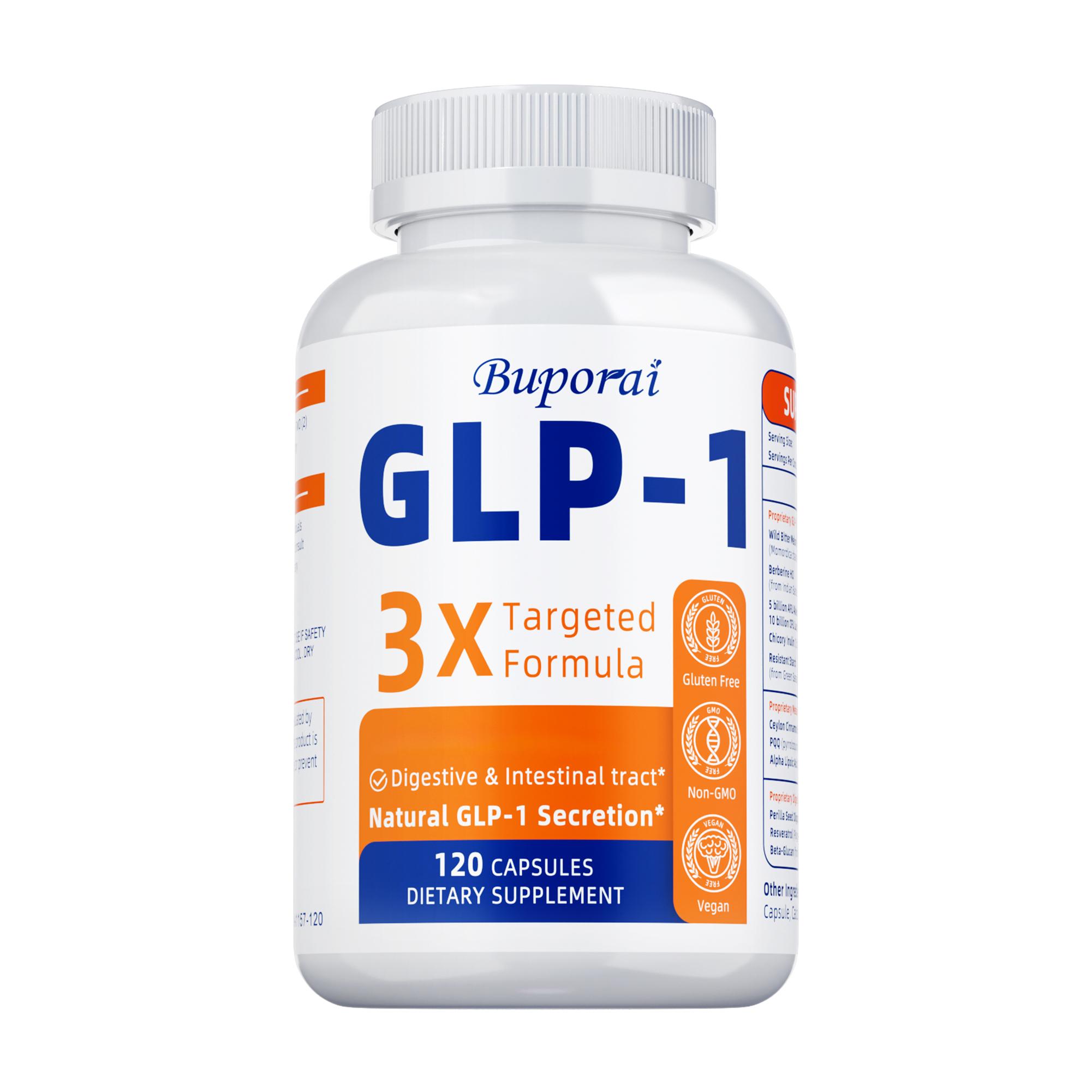 GLP-1-Nahrungsergänzung für Frauen, 3x stärkere Formel, magenfreundlich, natürliches GLP-1, fördert die Verdauung und Darmgesundheit - vegan 120