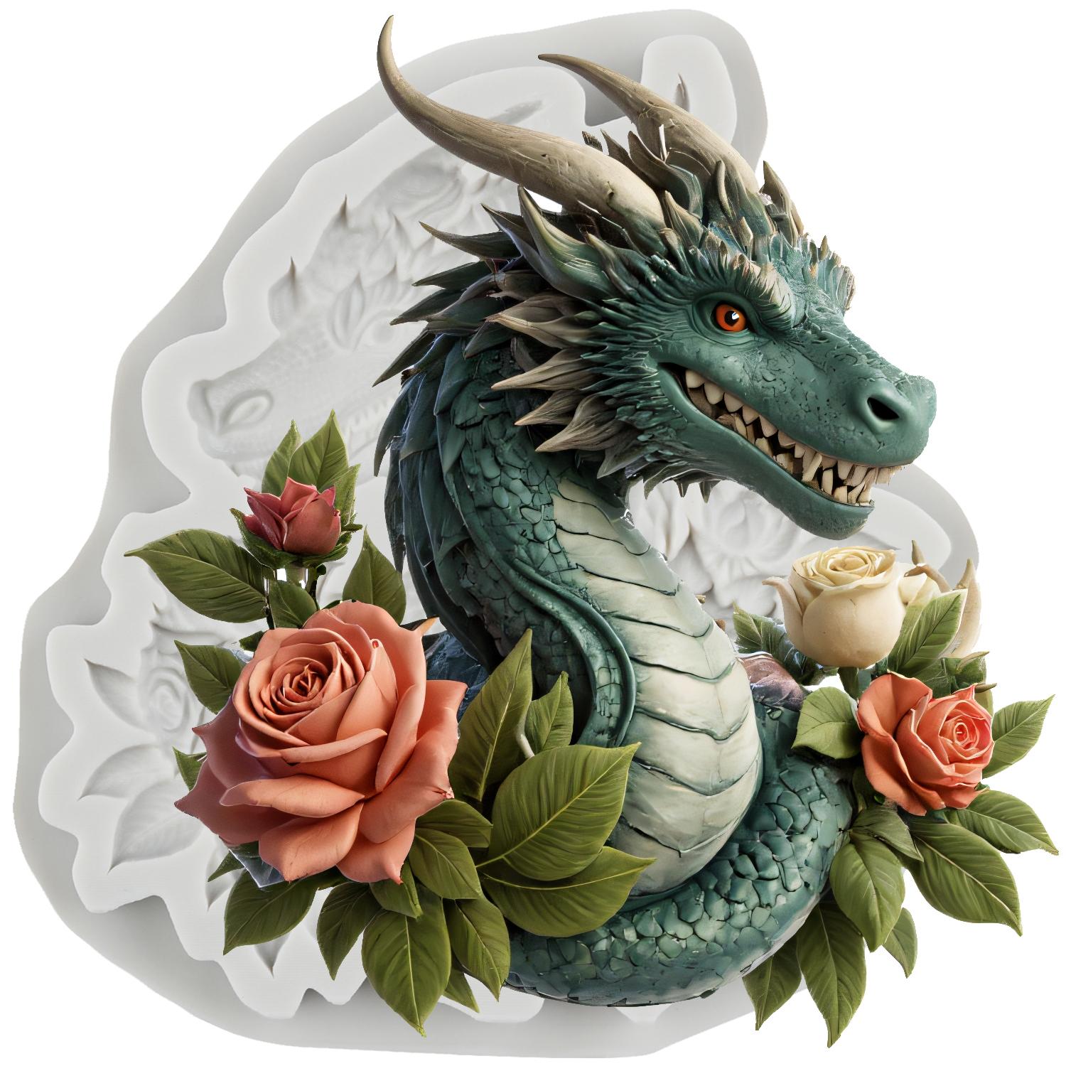 Drachen Silikonformen Fliegender Drache Fondantform Kuchen Dekorationswerkzeuge Cupcake Topper Süßigkeiten Schokolade Gumpaste Form graue