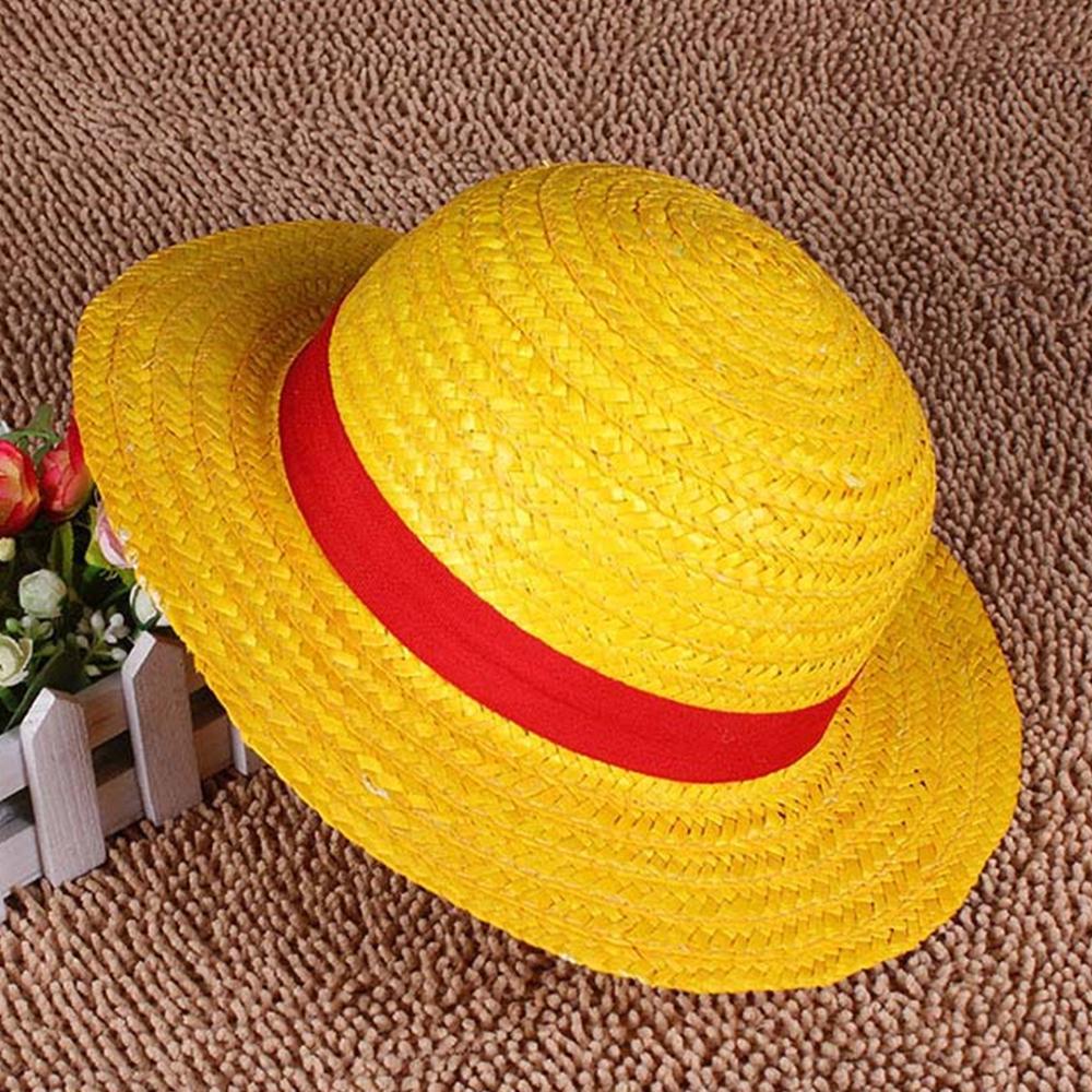 Hut One Piece Cosplay Cartoon Requisiten Hut Luffy Anime Strohhut Strand Strohhut Halloween Geschenk