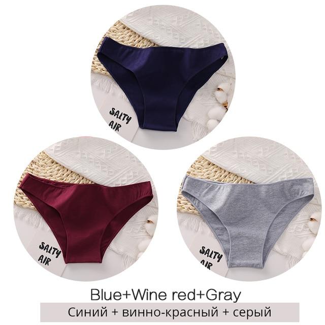 FINETOO M-2XL Frauen Baumwolle Unterwäsche 3 Teile/satz Bequeme Höschen Damen Plus Größe Unterhosen Einfarbig Slip Weibliche Dessous XXL