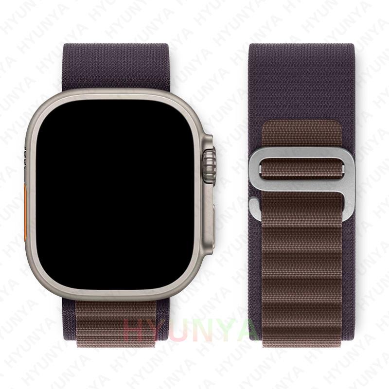 Alpines Armband für Apple Watch Armband Serie 10 9 8 7 SE Ultra 2 41mm 42mm 45mm 46mm 49mm 40mm 44mm IWatch Correa Armband 42-44-45-46-49mm indigo