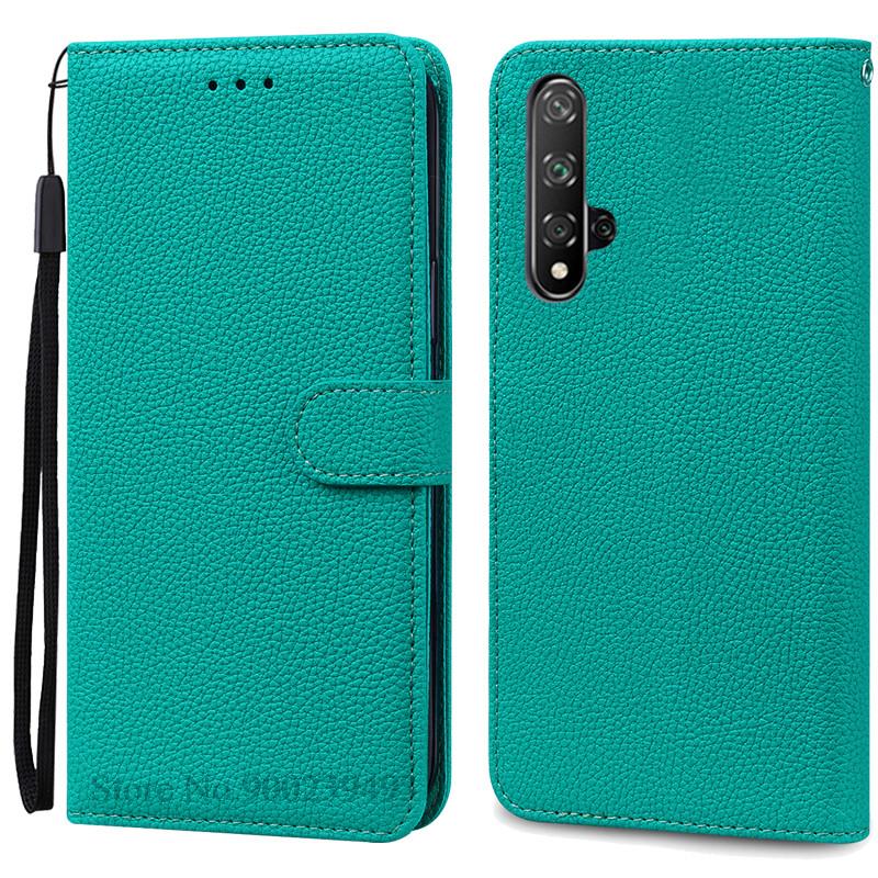 Nova 5T Hülle Für Huawei Nova 5T Hülle Brieftasche Flip Cover Für Huawei Nova 5t Nova5t YAL-L21 YAL-L61 YAL-L71 Handyhülle Fundas For Huawei Nova 5T cyanblau