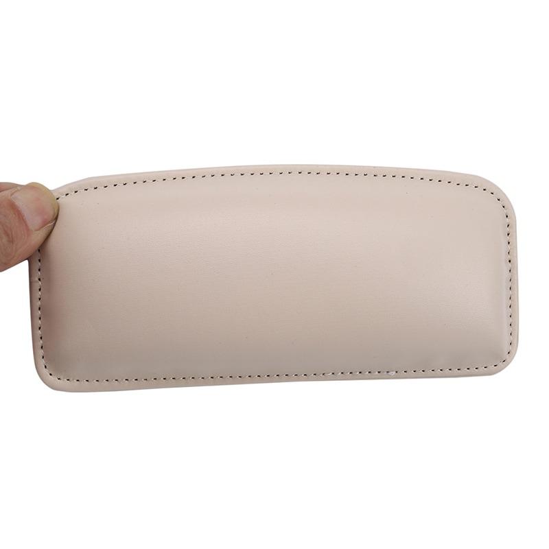 Auto-Kniekissen, Leder-Knieschoner für den Autoinnenraum, Kissen, bequemer Memory-Schaum, universelle Oberschenkelstütze für LKW, Autozubehör beige