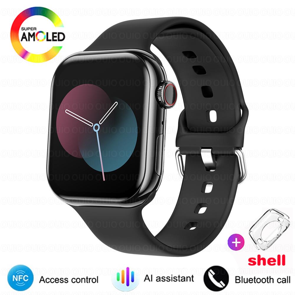 Neue Uhr 10 Smart Watch Männer Herzfrequenz BT Anruf Smart Island Immer Anzeige 100 + Sportmodi Smart Watch Silicone schwarz