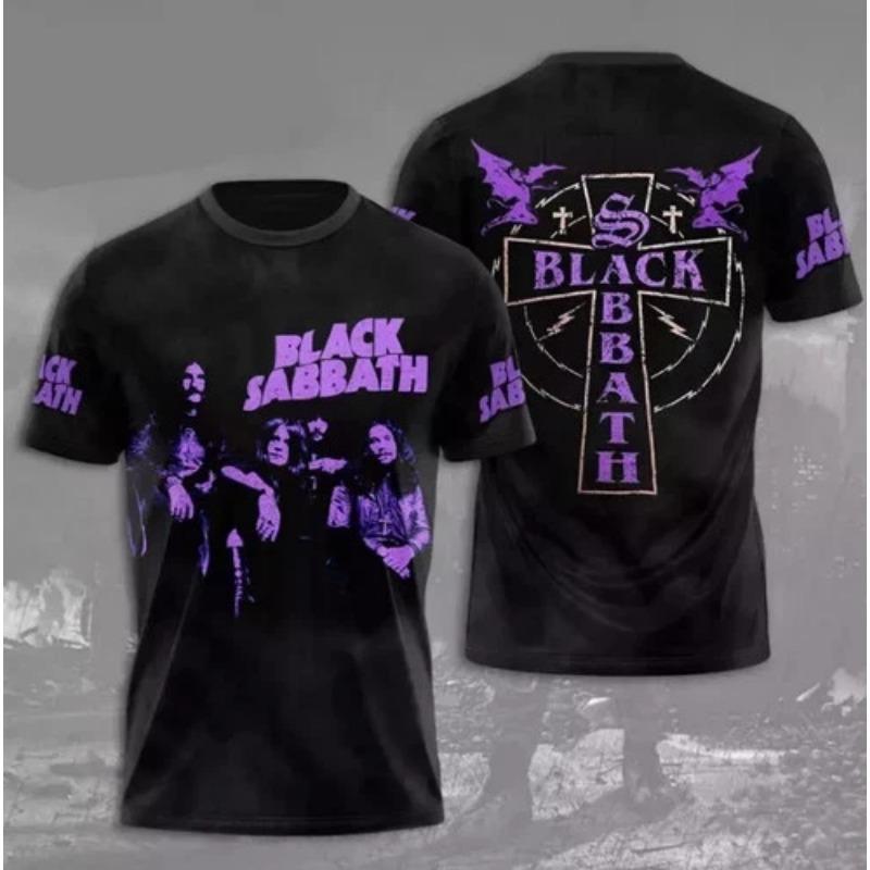 Neues Rockband Ozzy Osbourne 3D-Druck T-Shirt Oberteil Herren Damen Mode Sport Große Größe Oberteile T-Shirts Sommer T-Shirt Kinderkleidung T-Shirt 6XL black
