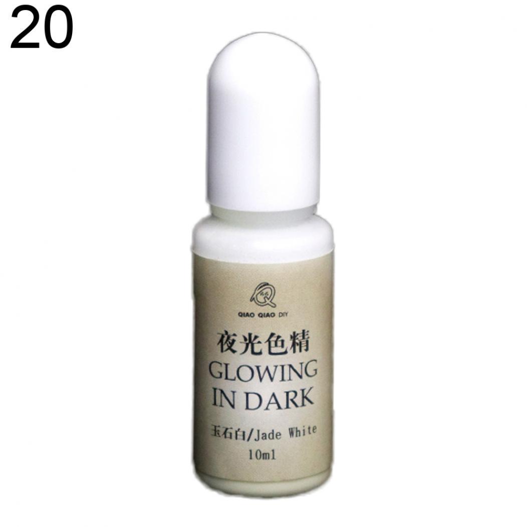 Yousheng 20 Farben leuchtender Pigmentfarbstoff UV-Harz Epoxidharz DIY Herstellung Kunsthandwerk Schmuckversorgung