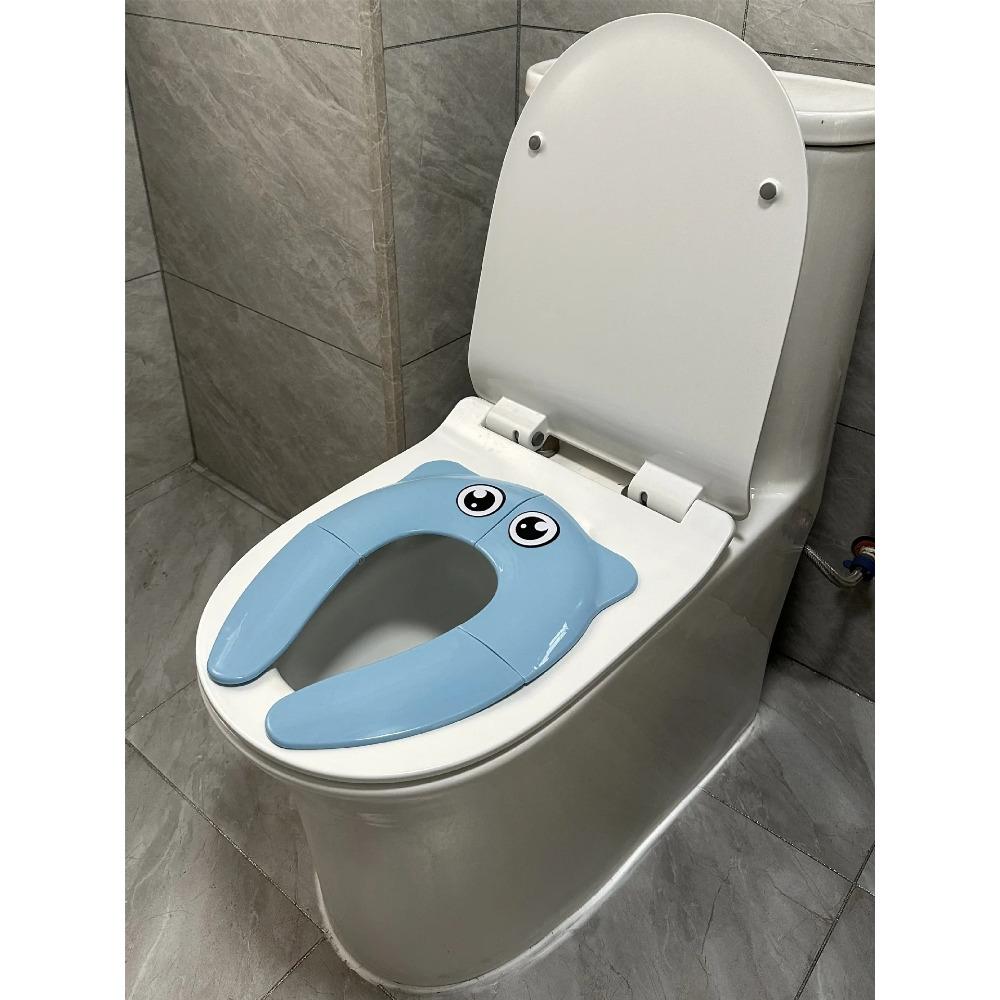 Tragbare Kinder Reise Töpfchen Sitz Pad Baby Klapp Toilette Training Sitz Abdeckung Kleinkind Urin Assistent Kissen Kinder Topf Sitzer blau