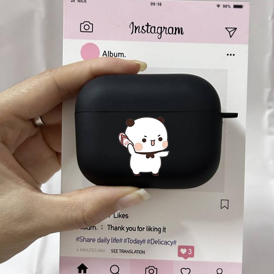 Lustige Cartoon Bubu Dudu Pärchen Kopfhörerhülle Für AirPods Pro3 2 1 Schwarz Weiche Silikon Kopfhörerabdeckung Für AirPods 4 3 Pro2 Box Airpods 4(2024)